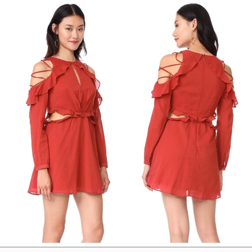 NWOT Red Carpet Cut Out Long Sleeve Dress